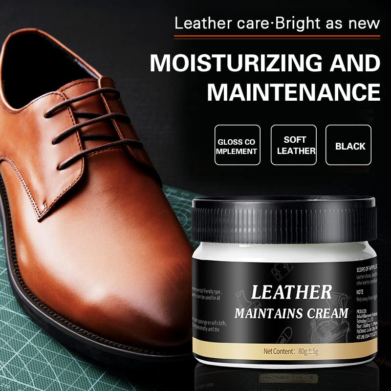 Leather Shoe Polish - Agent d'entretien du cuir, 100ml, pour